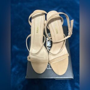 Fashion Nova Beige Heels size 8.5